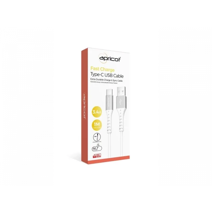 Apricot APC-A130T Type-C 3.4A Şarj Data Kablosu 1Metre