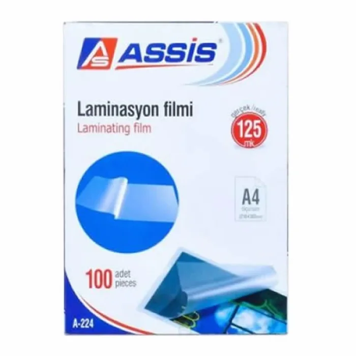Assis Laminasyon Filmi A4 125 Mikron 100 lü ADET