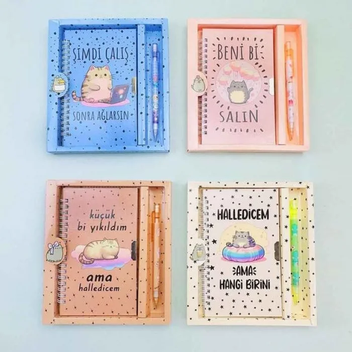 BAM HN-021 KEDİ MOTTOLU KİLİTLİ DEFTER