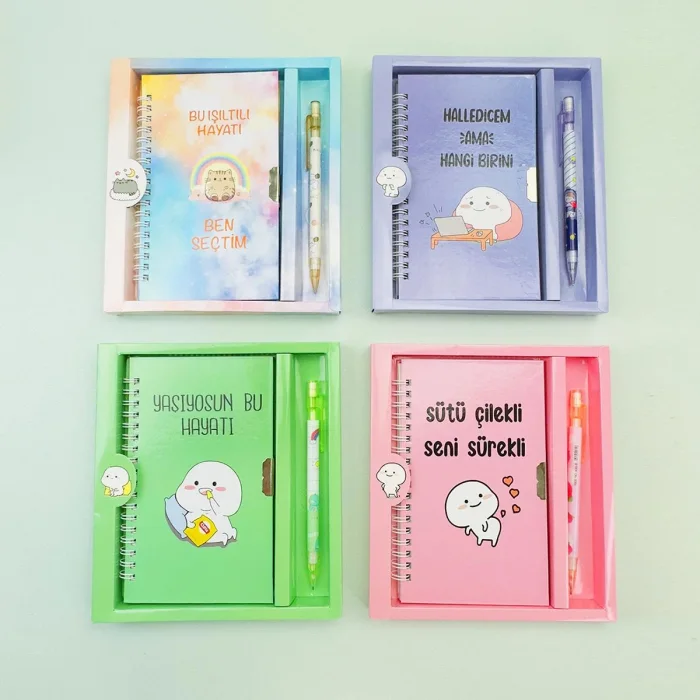 BAM HN-021 TÜRKÇE MOTTOLU KİLİTLİ DEFTER