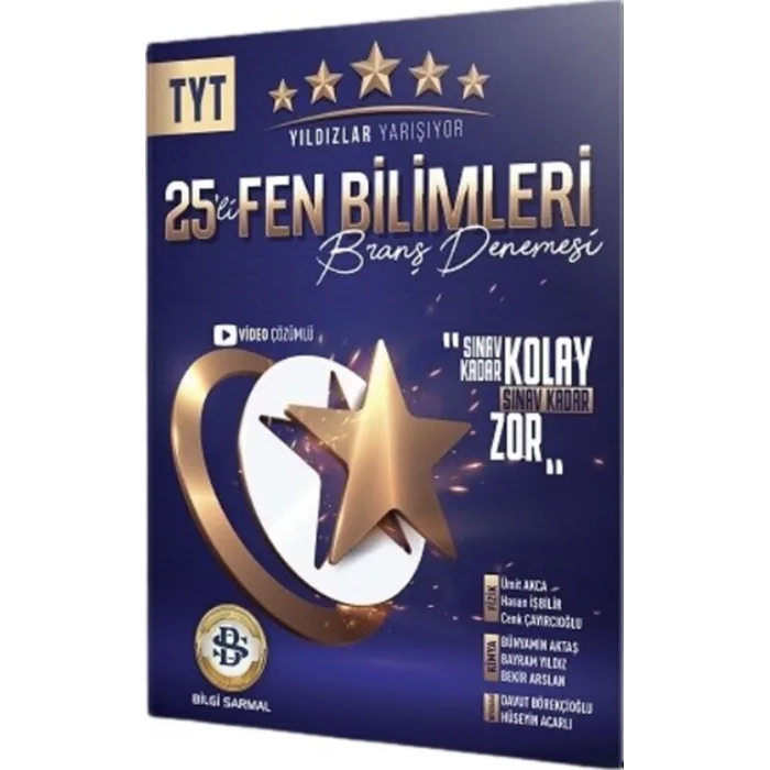 Bilgi Sarmal TYT Fen Bilimleri Yıldızlar Yarışıyor 25 li Branş Denemesi