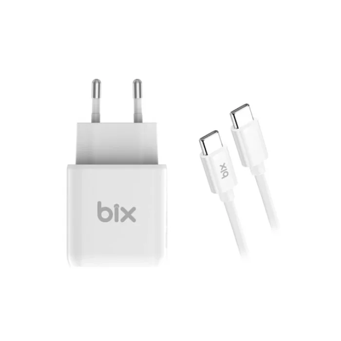 Bix BX-UC25TA 25W PD Hızlı Şarj Adaptörü + 5A Type-C Kablo