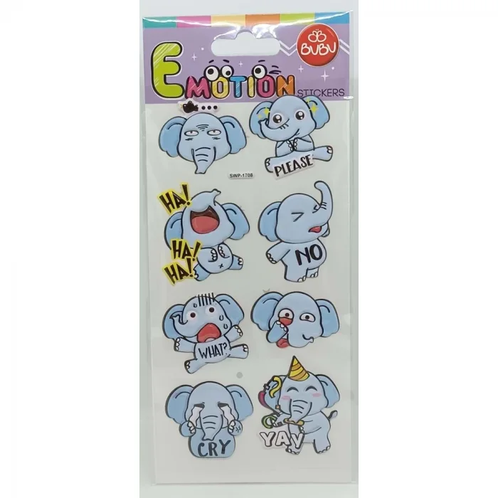 BU-BU DAMLA STICKERS ELEPHANTS TIGERS 12,5X23,5