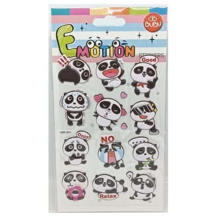BU-BU DAMLA STICKERS EMOTİONS PANDA 12,5X23,5