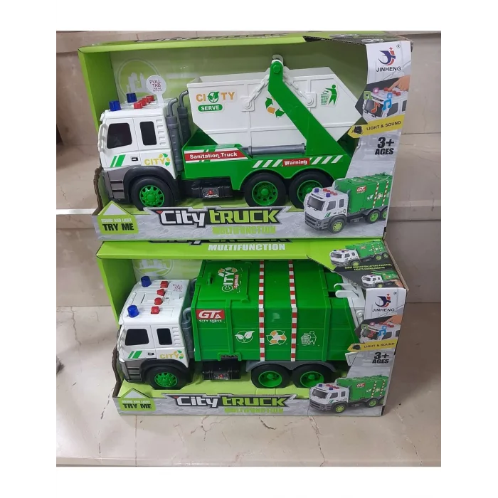 CANEM CİTY TRUCK MUI TİFUNCTİON 1189-50-51 ÇÖP KAMYONU 1:12 SESLİ IŞIKLI 3+