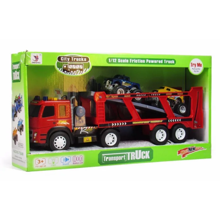 CANEM SÜRTMELİ ARABA TAŞIYAN TIR 1188-45 TRANSPORT TRUCK SESLİ IŞIK 3+