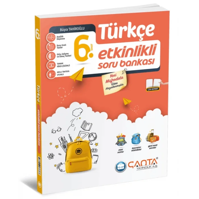 ÇANTA 6.SINIF TÜRKÇE ETKİNLİKLİ KAZANIM SORU BANKASI