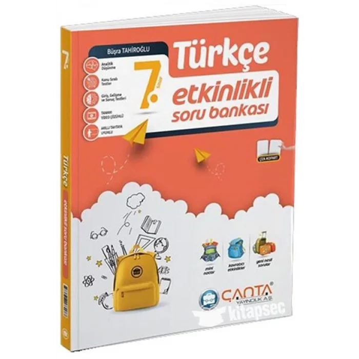ÇANTA 7.Sınıf Türkçe Etkinlikli Kazanım Soru Bankası-2024-2025