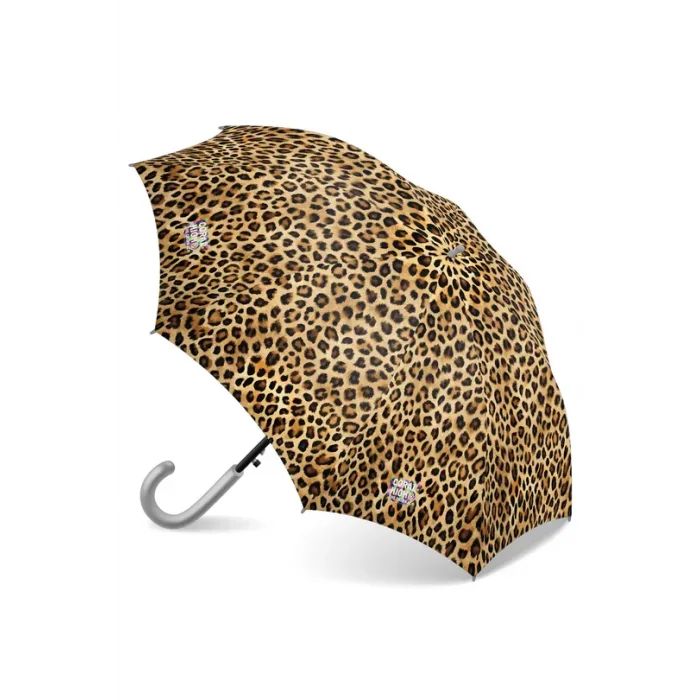 Coral High Kids Kahverengi Leopar Desenli Çocuk Şemsiyesi 12670