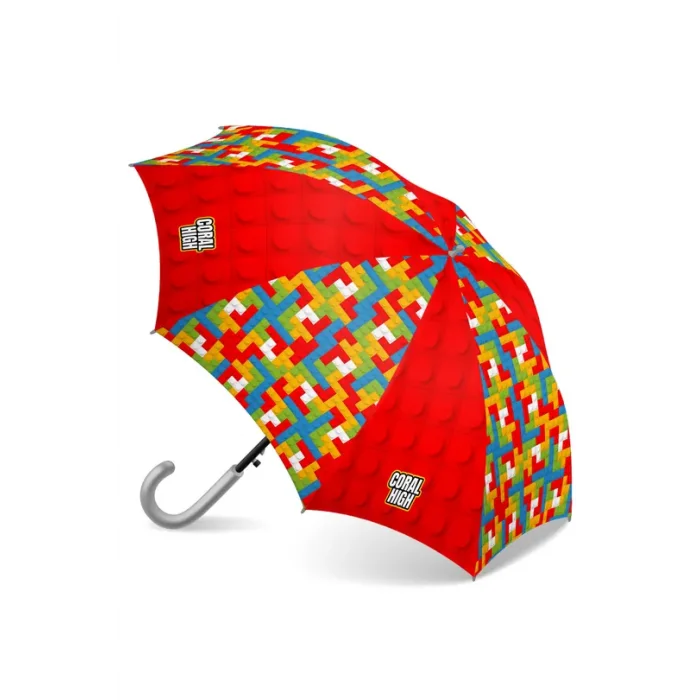 Coral High Kids Renkli Blok Desenli Çocuk Şemsiyesi 12675