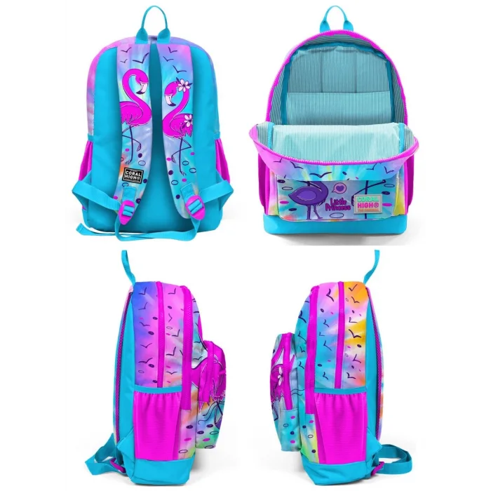 CORAL HIGH SIRT ÇANTA PEMBE MAVİ FLAMİNGO 23730