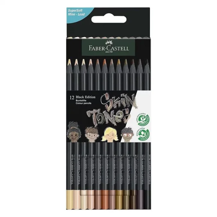 Faber-Castell Black Edition Boya Kalemi 12Li Skin Tones