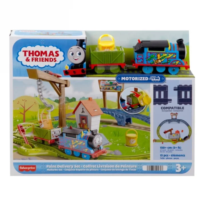 Fisher Price Thomas ve Arkadaşları Boya Teslimatı Motorlu Tren Seti HTN34