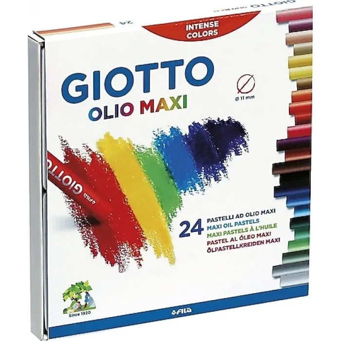 GIOTTO PASTEL BOYA YAĞLI OLIO MAXI SİLİNDİR 24 LÜ
