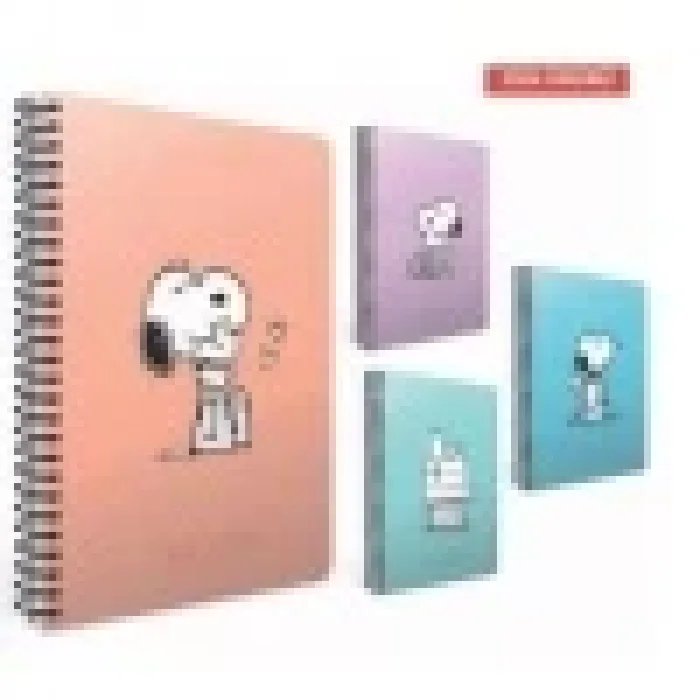 GIPTA DEFTER SNOOPY A4 SPİRALLİ PP KAPAK 80 YP. KARELİ