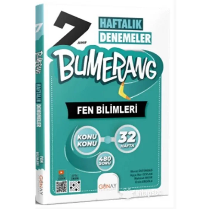 Günay Yayınları 7. Sınıf Bumerang Haftalık Fen Bilimleri Denemeleri