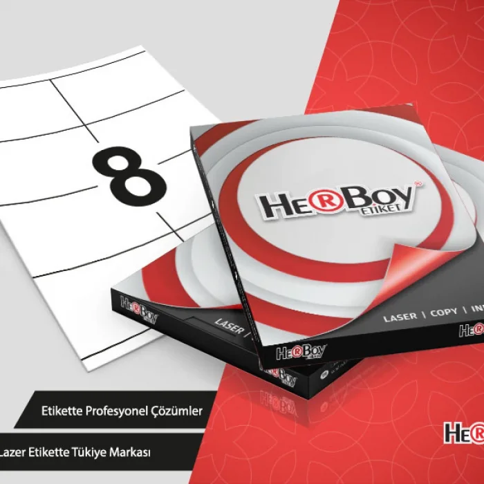 HERBOY LASER ETİKET BEYAZ 105X70 100 LÜ HB-1208