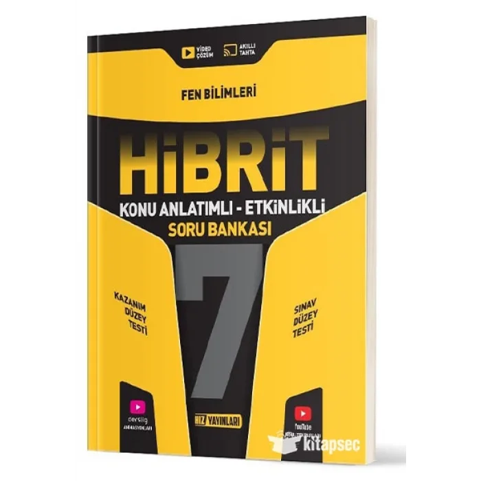 Hız Yayınları 7. Sınıf Fen Bilimleri HİBRİT Konu Anlatımlı Etkinlikli Soru Bankası