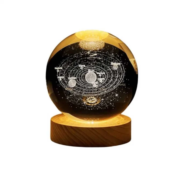 KEMBS LEDLİ AHŞAP TABANLI 6CM USBLİ KÜRE