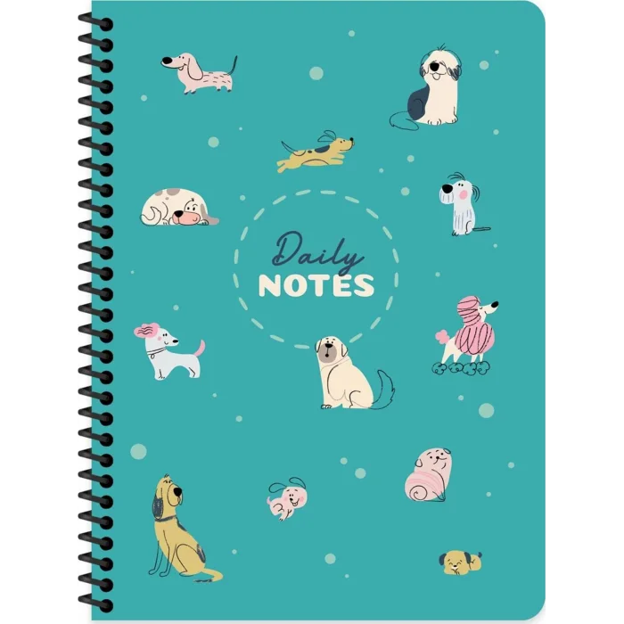 KESKİN DEFTER SEVİMLİ HAYVANLAR 17x24 SPİRALLİ SERT KAPAK 100 YP. ÇİZGİLİ 418921