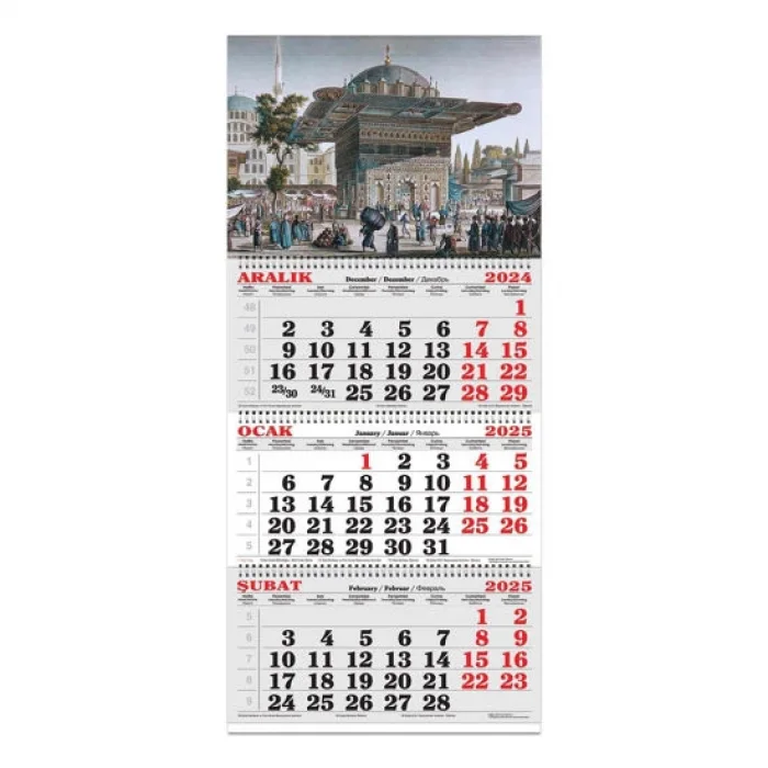 KESKİN JUMBO DENİZCİ TAKVİM GRAVÜR 2025 3 AYLIK SPR