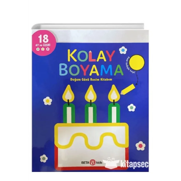 Kolay Boyama Doğum Günü Resim Kitabım