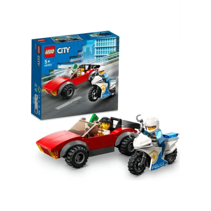 LEGO CITY POLİS MOTOSİKLETİ ARABA TAKİBİ