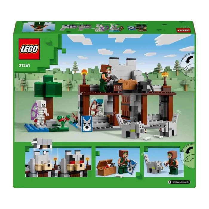 LEGO Minecraft Kurt Kalesi 21261 - 8 Yaş ve Üzeri Macera Oyunları Seven Çocuklar İçin İskelet Kaşif İçeren Yaratıcı Oyuncak Yapım Seti (312 Parça)
