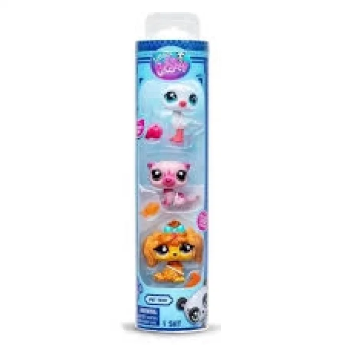 Littlest Pet Shop Minişler 3lü Figür Seti S2 - Su Samuru-Martı-Köpek 00617