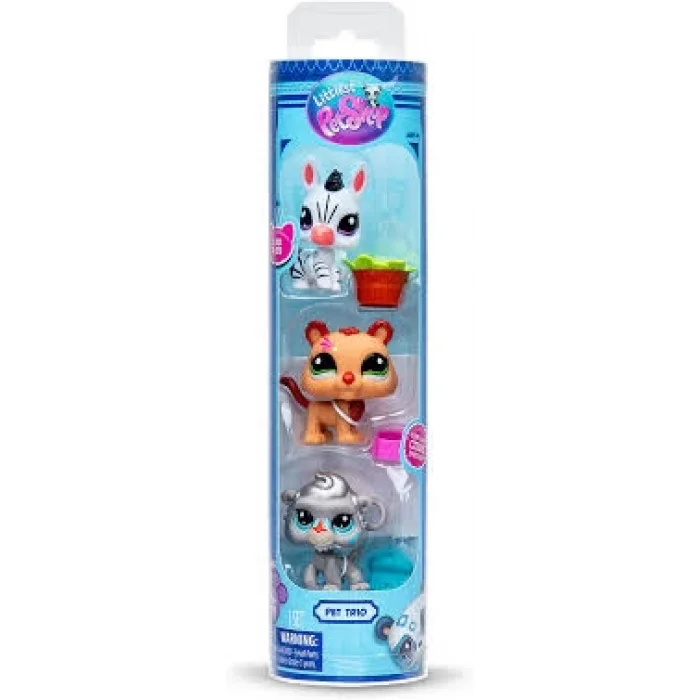 Littlest Pet Shop Minişler 3lü Figür Seti S2 - Zebra-Aslan-Maymun 00597