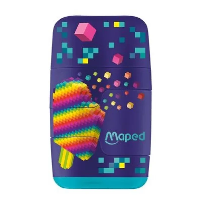 Maped Kalemtıraş Çift Delikli Silgili Connect Pixel Party 049223
