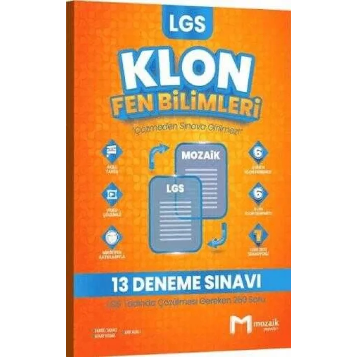Mozaik Yayınları 8. Sınıf LGS Fen Bilimleri Klon 13 Deneme