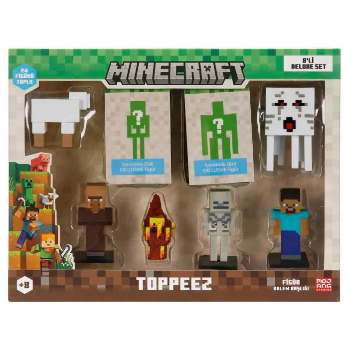 NECOTOYS MİNECRAFT 3D FİGÜR TOPPEEZ 8Lİ