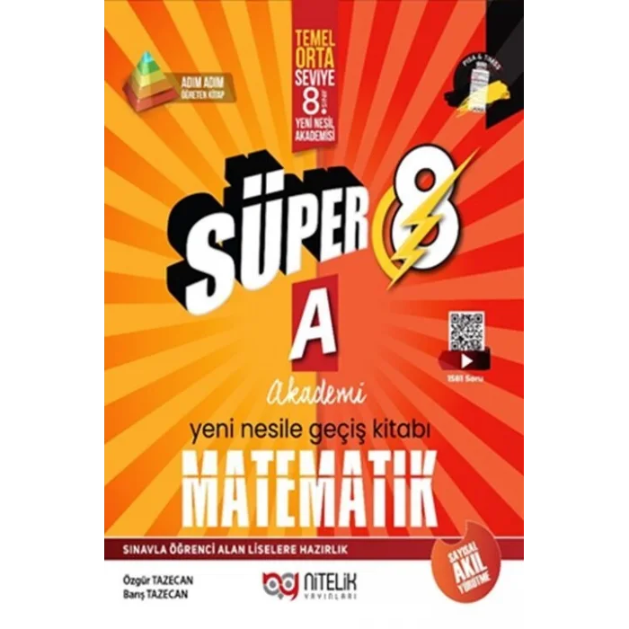 Nitelik Yayınları 8. Sınıf Süper Matematik A Yeni Nesile Geçiş Kitabı