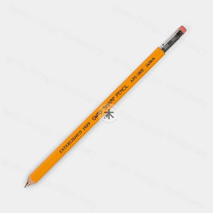 OHTO Mechanical Pencil Wood Sharp 0.5mm Yellow Body Aps-280e