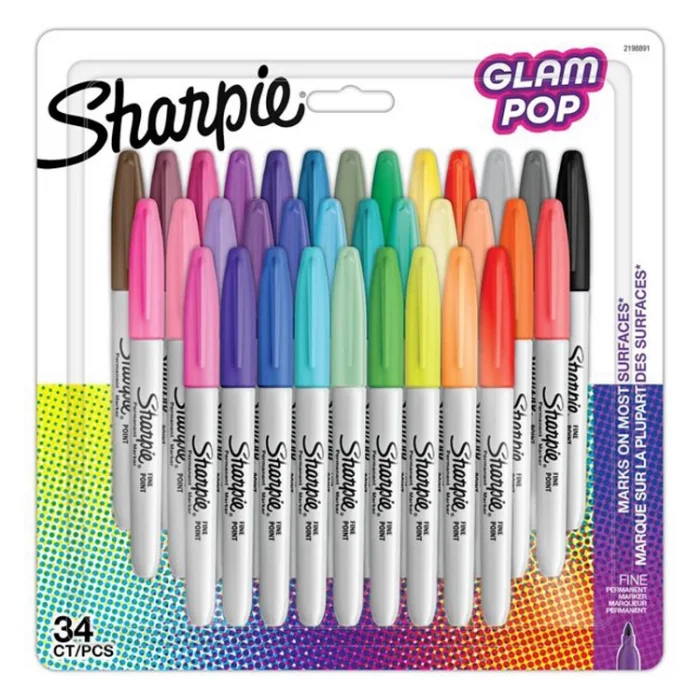 SHARPIE FNE GLAM POP PERMANENT MARKÖR 34LÜ BLS