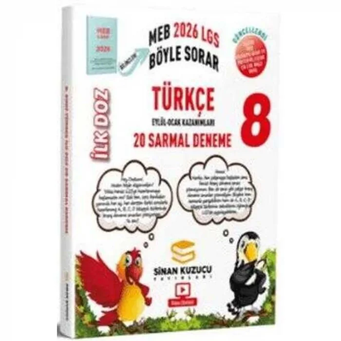 Sinan Kuzucu Yayınları 2026 8. Sınıf Türkçe İlk Doz Sarmal Branş Denemeleri