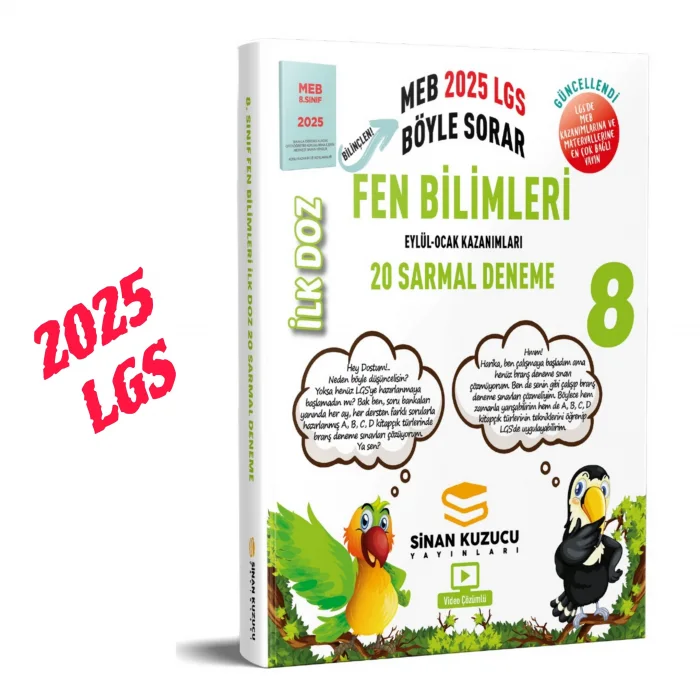 Sinan Kuzucu Yayınları 8. Sınıf İlk Doz Fen Bilimleri 20 Sarmal Deneme