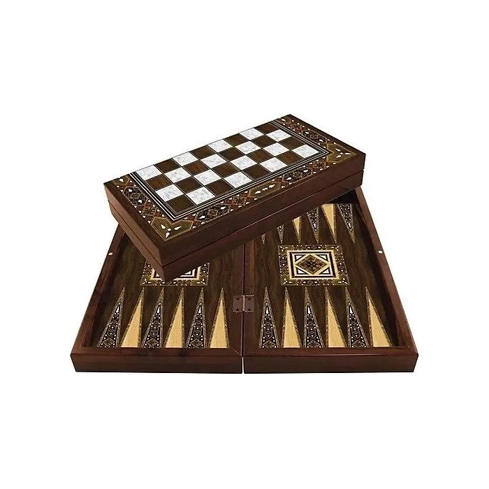 STAR PARLAK PROFİL MOZAİK SEDEF TAVLA TAKIMI