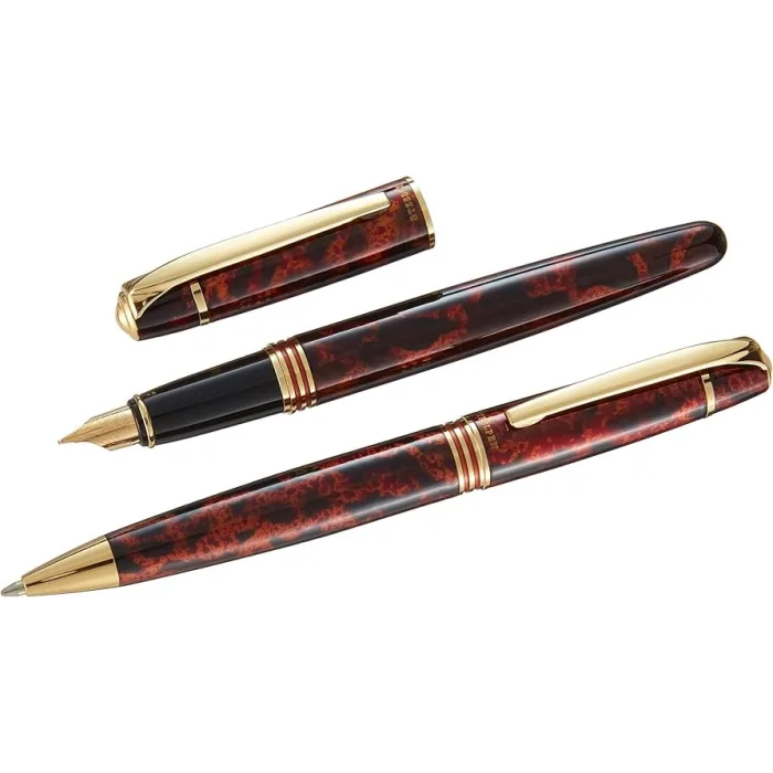 Steelpen Planet Serisi 0026DT Kahve Dolma Kalem+Tükenmez Kalem