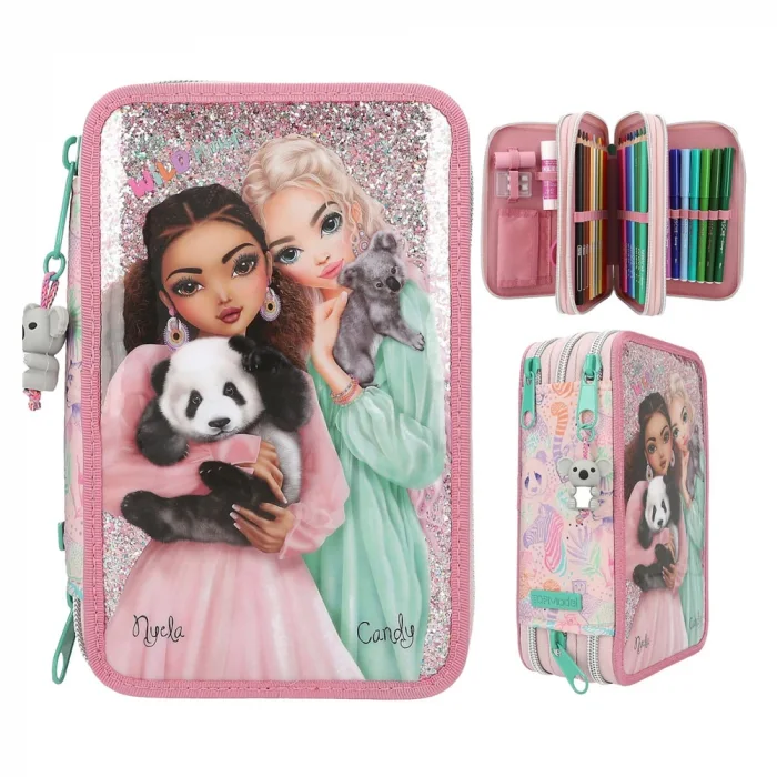 TOPMODEL 3 KATLI KALEMLİK PANDA-KOALA