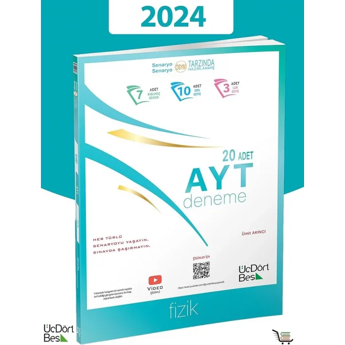 ÜÇDÖRTBEŞ AYT FİZİK DENEME 20Lİ