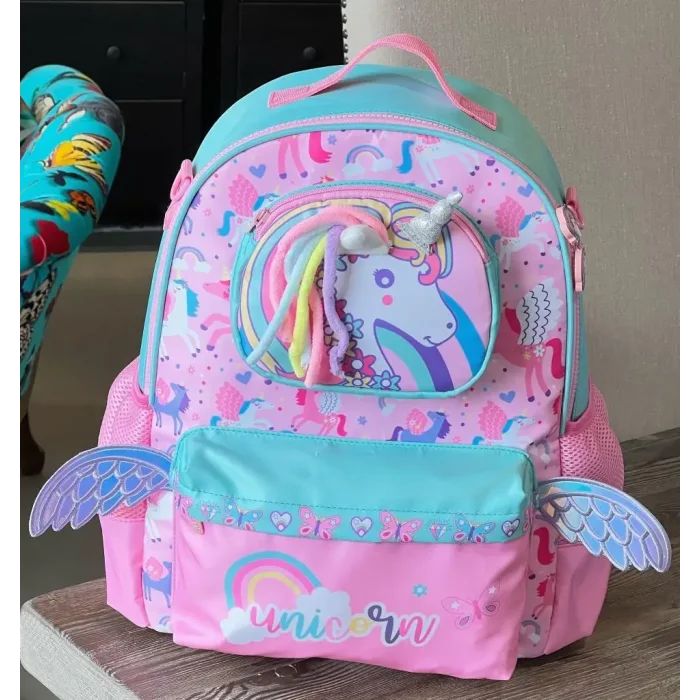 VEST UNICORN PEMBE OKUL ÇANTASI