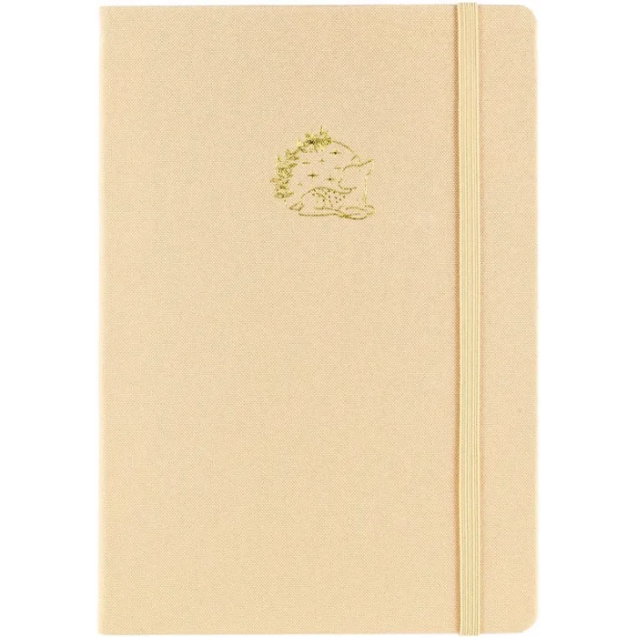 VİCTORİAS JOURNALS BUJO DEFTER KETEN , 96 YAPRAK, 160 GR. BEYAZ KAĞIT ,CEPLİ ,LASTİKLİ.NOKTALI BEJ 124-1649