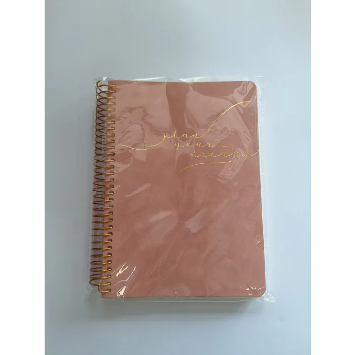 VİCTORİAS JOURNALS VEGAN DERİ ESNEK KAPAKLI SPİRALLİ TARİHSİZ AJANDA-PLANLAYICI. A5.100 GR. IVORY. 224 SAYFA. 125-2104