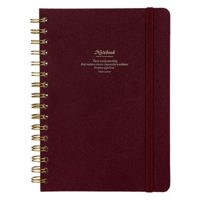 VİCTORİAS JOURNALS SP.SERT KAPAK DEFTER CANVAS .A5 100 GR. 160 SAYFA. IVORY. LASTİKLİ. CEPLİ.ÇİZ.BORDO 124-1602