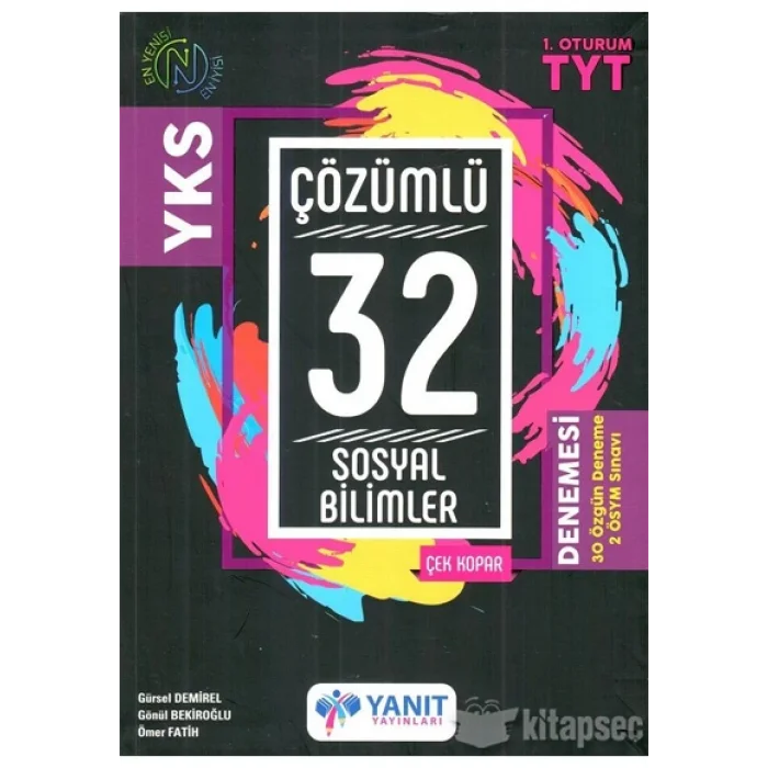 YKS TYT 1. Oturum Sosyal Bilimler Çözümlü Çek Kopar 32 Deneme Yanıt Yayınları