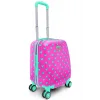 Yaygan Coral Hıgh Mini Su Yeşili Kalp Desenli Çekçekli Valiz 16715
