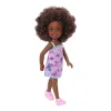 Barbie Chelsea Doll (Curly Brunette Hair) Wearing Butterfly-Print Dress and Pink Shoes, Toy for Kids Ages 3 Years Old & Up