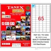 Tanex Lazer Etiket Tw-2065 38.1*21.2 Mm Şeffaf 25Li